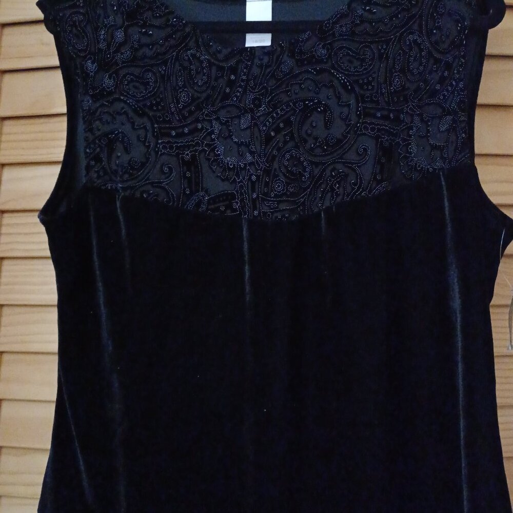 NWT  BLACK VELVET TOP